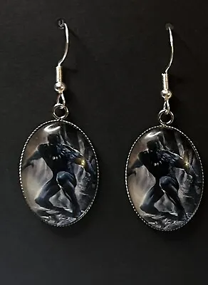 Buy Silver 925 Marvel Memorabilia Earrings Super Hero Jewellery Black Panther Gift • 8.95£