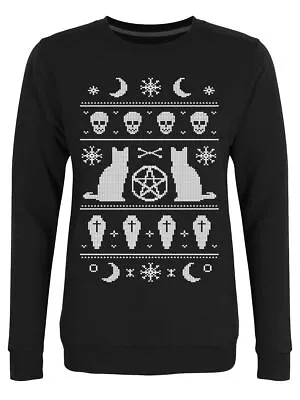Buy Bewitched Ladies Black Christmas Jumper-Extra Large (42 - 44 ) • 19.99£