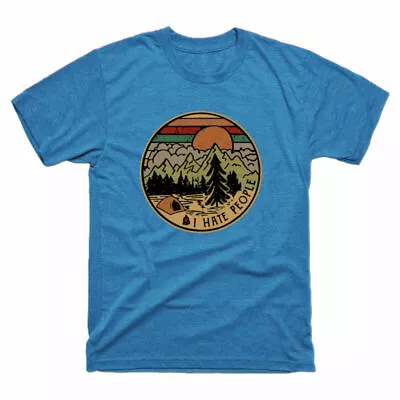 Buy I Tee People I Gift Vintage Hate Retro Camping T Love Cotton Men's Shirt • 11.99£