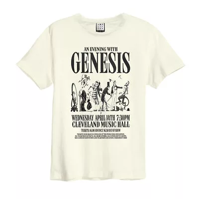 Buy Amplified Genesis An Evening With Mens Vintage White T Shirt Genesis Classic Tee • 19.95£