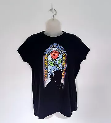 Buy Gildan Beauty And The Beast T Shirt Size 2XL Black Graphic Print Retro Tee... • 16.99£