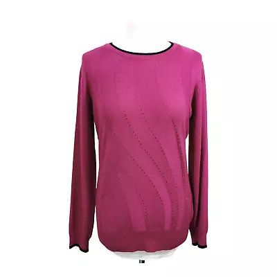 Buy Pink Jewelled Jumper Size S 12 14 Soft Stretch Knit Glitter Ellie B BNWT • 20£