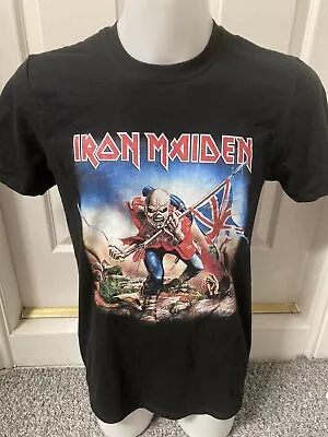 Buy Iron Maiden The Trooper T Shirt Size Medium Black Piece Of Mind Rock Band • 9.99£
