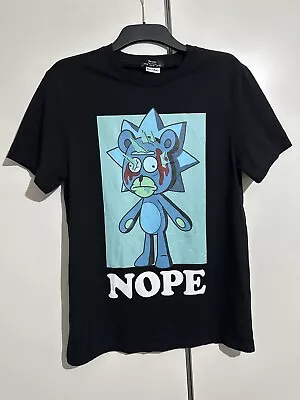 Buy Rick And Morty Nope Injured Teddy Bear Black/Blue  T-Shirt • 19£