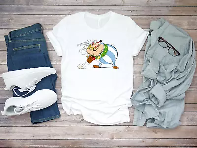 Buy Big Hug Angry Asterix And Oburix Sleeve White Men's T Shirt K1023 • 9.92£