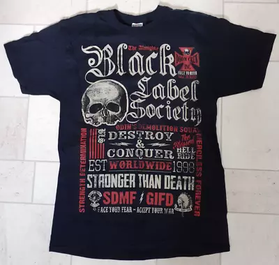 Buy Black Label Society Destroy And Conquer T-Shirt. Size Medium. New • 15£