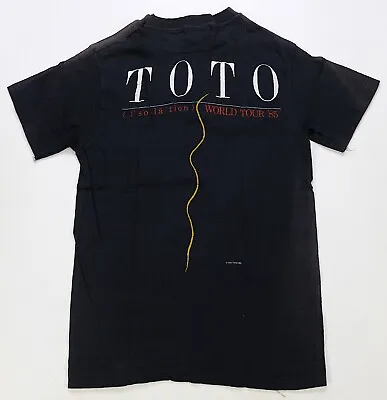 Buy Rare Vintage Toto Isolation Album World Tour 1985 T Shirt 80s Rock Band Black S  • 75.77£