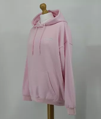 Buy Adidas Originals Ladies Pink Linear Logo Overhead Fleece Hoodie Rrp Â£50 T • 5.16£