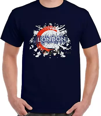 Buy SOUVENİR OF LONDON ENGLAND GIFT -London Splashes DESIGN UNISEX T.SHIRT. • 9.49£