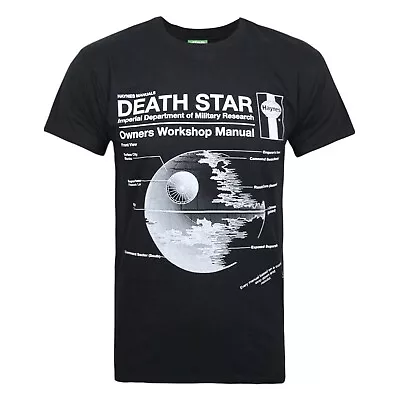 Buy Star Wars Official Mens Haynes Manual Death Star T-Shirt NS4939 • 14.39£