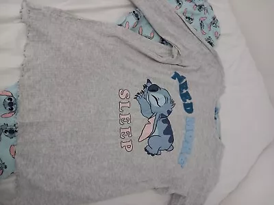Buy Primark Blue Grey Stitch Pajamas Set • 8£