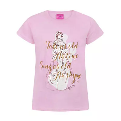 Buy Beauty And The Beast Girls Princess T-Shirt NS7312 • 12.04£
