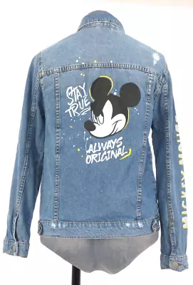 Buy Zara Kids Denim Jacket Mickey Mouse Disney Distressed 11 12 Years 152 Cm • 9.99£