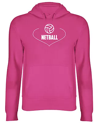Buy Love Netball Mens Womens Hooded Top Hoodie • 17.99£