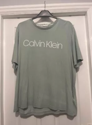 Buy Mint Green Calvin Klein CK XXXXXL 5XL T-Shirt • 9.99£