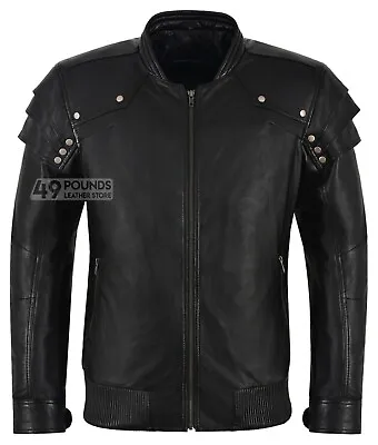 Buy Mens Real Leather Jacket Black 100% Lambskin Inspired By Witch Hunter Movie 9280 • 41.65£