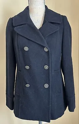 Buy OLD NAVY Women’s Size XS Pea Coat Jacket Wool Blend Navy Blue Double Breasted • 25.09£