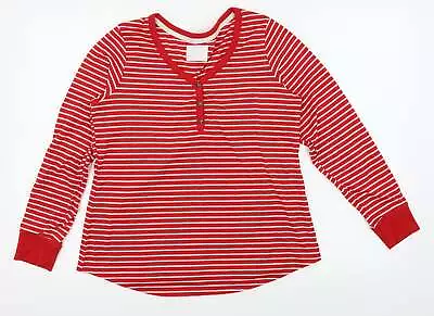 Buy Time To Dream Womens Red Striped Viscose Top Pyjama Top Size 14 • 6.25£