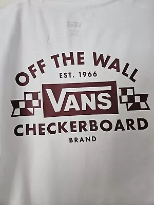 Buy VANS Womens White Red T-Shirt Medium 100% Cotton Checker Board  • 8.99£