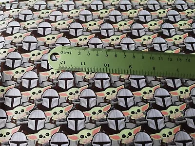 Buy Star Wars Mandalorian + Grogu 100% Cotton Print Fabric For Crafting Quilting • 6.75£
