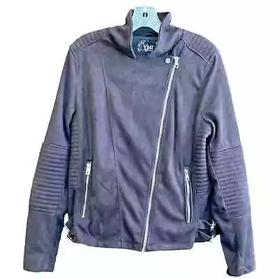 Buy YMI Womens Zip Up Jacket Zippers Size XL Dark Purple Faux Suede Very Nice!! • 12.10£
