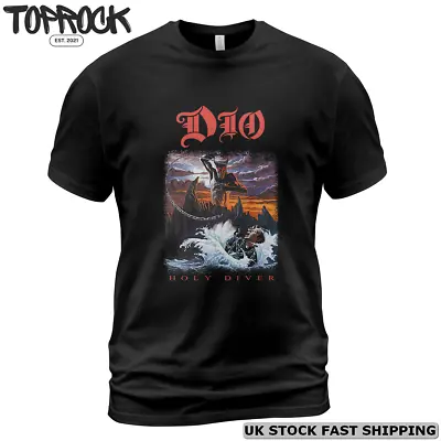 Buy DIO Black Sabbath Holy Diver Album Single Stitch Rock T-Shirt S-5XL Vintage • 19.07£