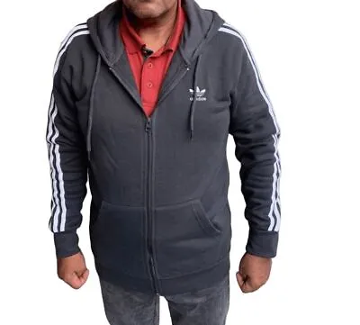 Buy Adidas Originals Men's Full Zipped Trefoil  Hoodie Hooded Sweatshirt • 24.99£