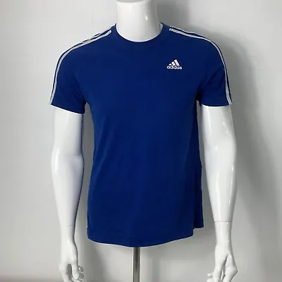 Buy Adidas Essentials Single Jersey Linear Logo T-Shirt In Lucid Blue • 6.89£