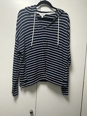 Buy Time And Tru Women's Pullover Hoodie Sweatshirt Size L (12-14) Exc Cond! Navy • 11.33£