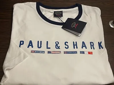 Buy New Paul And Shark Yachting T-Shirt White Size XXL Superb Quality WOW • 79.99£