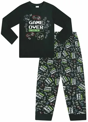 Buy Game Over Recharging Black Pyjamas 9 To16 Years Pj PJs • 11.99£