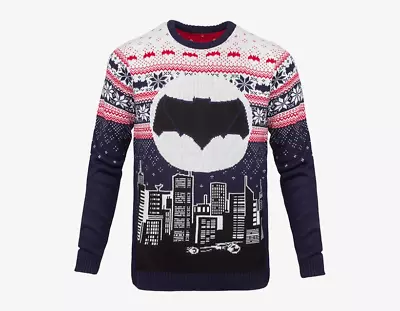 Buy DC Batman Christmas Knight In Gotham Jumper Sweater, Medium, RARE ITEM!!! • 23.50£