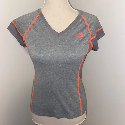 Buy The North Face Heather Gray Cap Sleeve Tee Shirt Tech Fabric Size XS • 20.79£