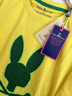 Buy Mens Psycho Bunny Summer Holiday Short Sleeve T-shirt Size L • 27.50£