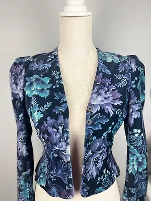 Buy Womens House Of Hackney & Other Stories Floral Velour RARE Jacket Blazer EURO 34 • 49.99£