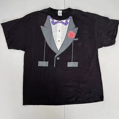 Buy Tuxedo T-Shirt XXL Black Mens Round Neck Short Sleeve Fancy Dress Up • 8.89£
