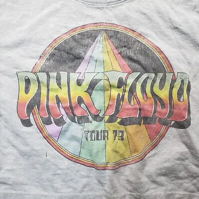 Buy New Pink Floyd '73 Tour Girls Teen Size Medium (8) Classic Rock Cropped T-shirt  • 6.49£
