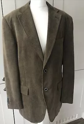 Buy Desch Brown & Blue Thin Striped Corduroy Blazer Jacket. Size 50 • 20£