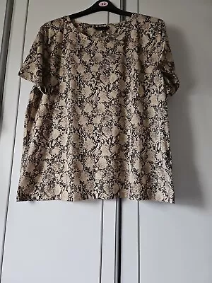 Buy M&S Collection Size 20 Snakeskin Print Top Worn Once • 0.99£