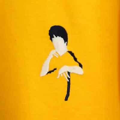 Buy Bruce Lee Embroidered Martial Arts Kung Fu Yellow Tee T-shirt By AF • 19.99£