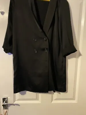 Buy Atmosphere Size 6 Black Dull Satinised 3/4 Sleeve Going Out Jacket • 3£