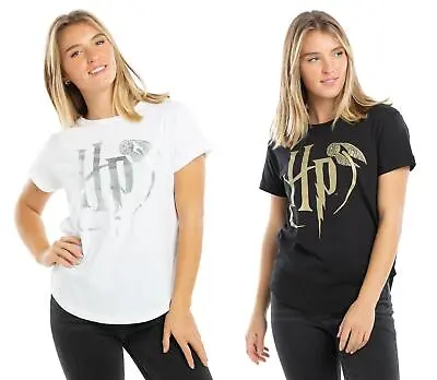 Buy Harry Potter Womens T-shirt HP Metallic Top Tee S-XL Official • 13.99£