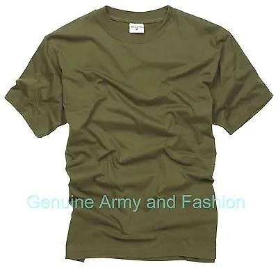 Buy Army T Shirt US Combat Military Tactical Style Cadet Short Sleeve Gym Top Olive • 8.99£