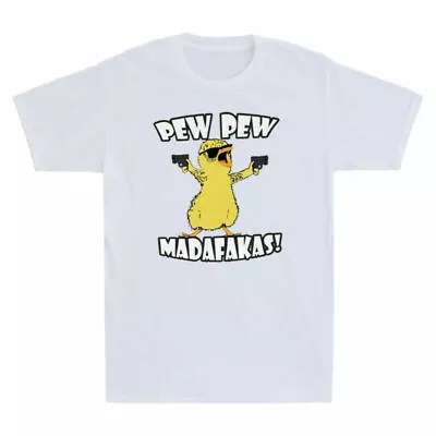 Buy Top Pew Pew Gangster Tee Men Meme Chicken Vintage Funny Cotton Madafakas T-Shirt • 14.99£