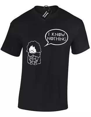 Buy I Know Nothing Mens T Shirt Funny Game Of Jon Snow Thrones Design Top S - 5xl • 7.99£