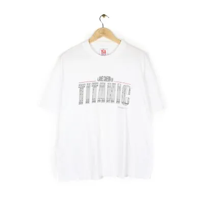 Buy Titanic Vintage T Shirt 1998 Movie Promo Tee Graphic Crew Neck Short Sleeve XL • 29.99£