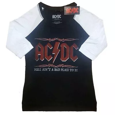 Buy ** AC/DC Hell Ain’t A Bad Place Ladies Woman Official Licensed T-shirt ** • 14£