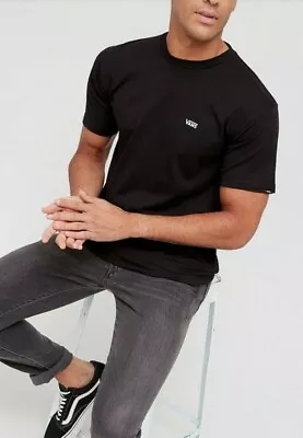 Buy Vans Men's Left Chest Logo T-Shirt - Black Size M • 16.99£