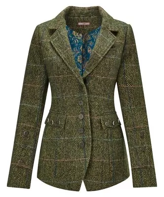 Buy JOE BROWNS 'Perfect Tweedy' Herringbone Check Jacket Blazer Size 14 • 29.95£