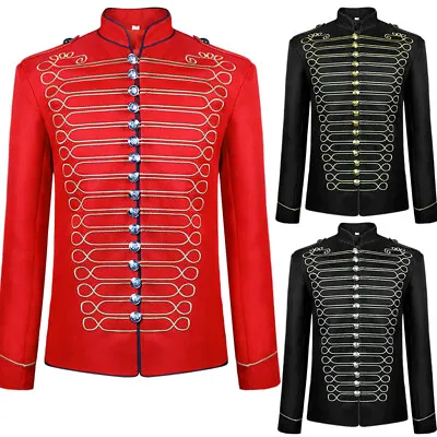 Buy Men Jacket Costume Cosplay Military Drummer Parade Hussar Renaissance Medieval • 30.30£